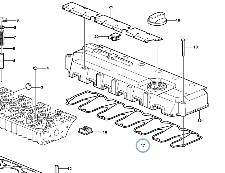 20412597 VALVE COVER GASKET 20412597 VALVE COVER GASKET