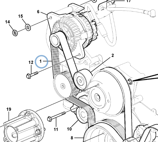 20441930 V-BELT ENGINE 20441930 V-BELT ENGINE