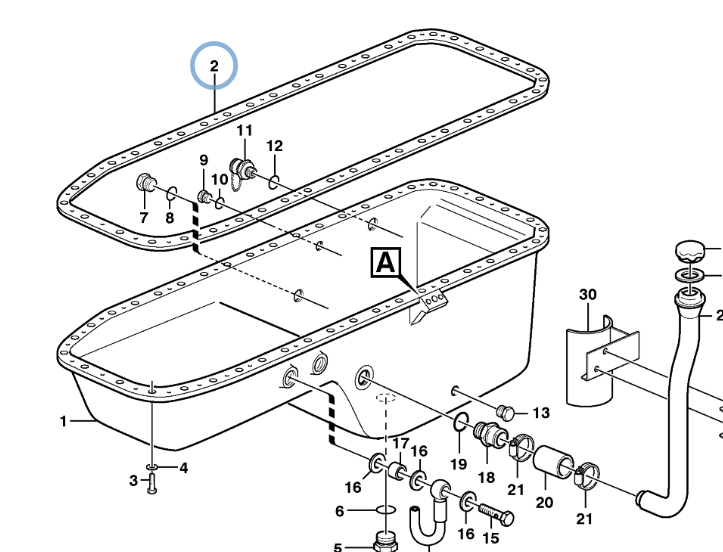 1545696 OIL PAN GASKET 1545696 OIL PAN GASKET