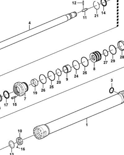 14589131 SEALING KIT DIPPER ARM CYLINDER 14589131 SEALING KIT DIPPER ARM CYLINDER