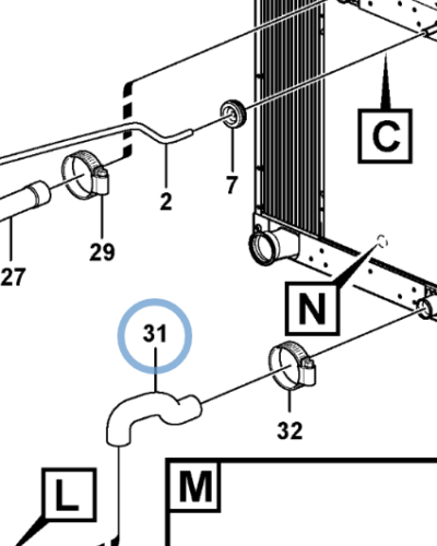 11410996 RADIATOR HOSE 11410996 RADIATOR HOSE