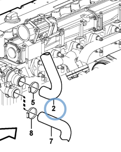 11411993 RADIATOR HOSE 11411993 RADIATOR HOSE