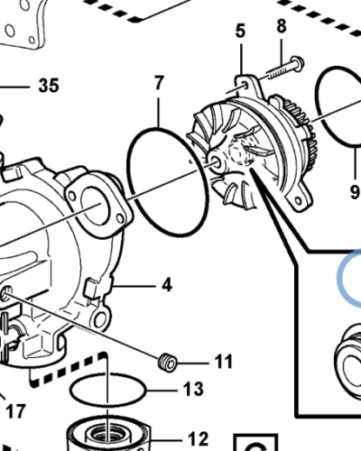 1676432 SEALING RING WATER PUMP 1676432 SEALING RING WATER PUMP