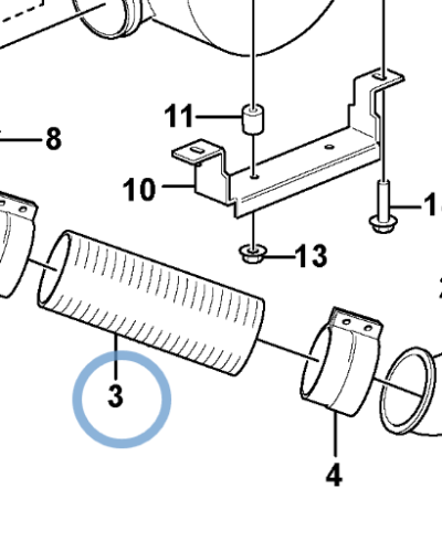 11110350 EXHAUST HOSE 11110350 EXHAUST HOSE