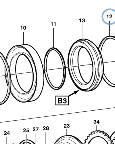 11989818 PISTON SEAL GEAR BOX 11989818 PISTON SEAL GEAR BOX